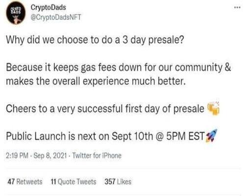 Cryptodads NFT Project Announcement
